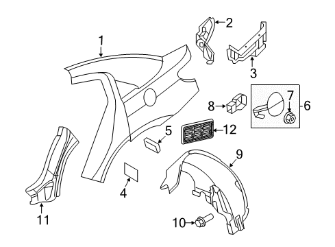 2014 Dodge Avenger Striker Plate, Rear Diagram for 5026468AB