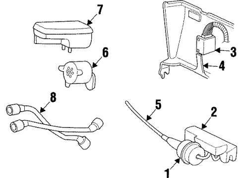 1987 Dodge Grand Caravan Speedometer Cable Assembly Diagram for 4324388