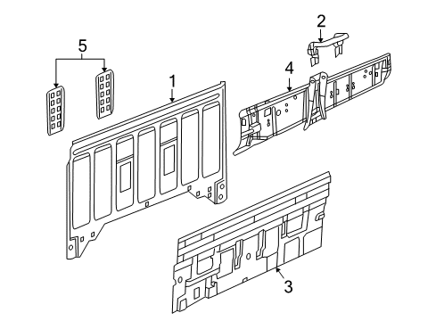 2010 Dodge Dakota Lower Reinforcement, Rear Diagram for 55112094AB
