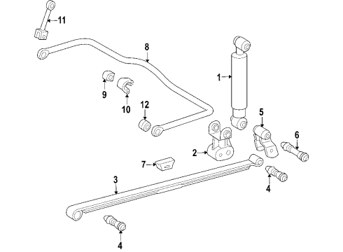 2003 Dodge Sprinter 3500 Stabilizer Bar Inner Bushing, Rear Diagram for 5118800AA