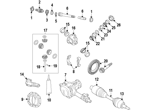 2006 Dodge Ram 1500 Pinion Shaft Diagram for 52114600AA