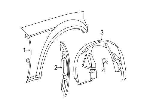 2006 Dodge Charger Insulator, Driver Side Diagram for 5112043AB