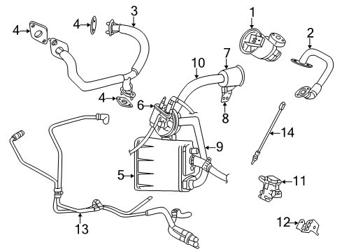 2001 Chrysler Sebring Vapor Hose, Upper Diagram for 4879163AB