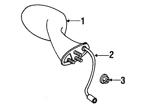 2002 Chrysler Prowler Mirror Glass Diagram for 5013106AA