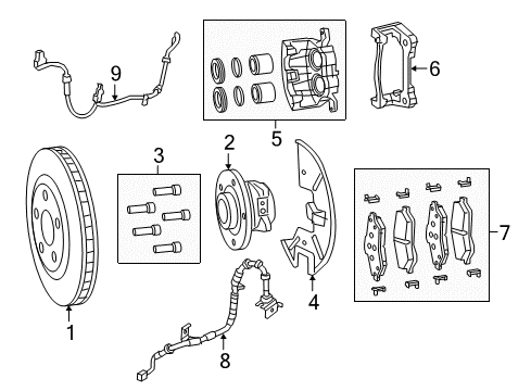 2019 Chrysler Pacifica Flex Hose, Front Passenger Side Diagram for 68223522AD