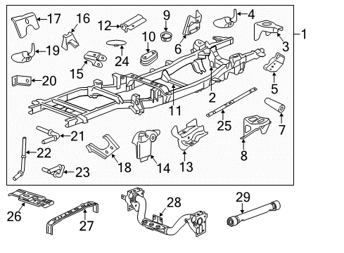 2011 Ram 3500 Shock Bracket, Driver Side Diagram for 52020681AB