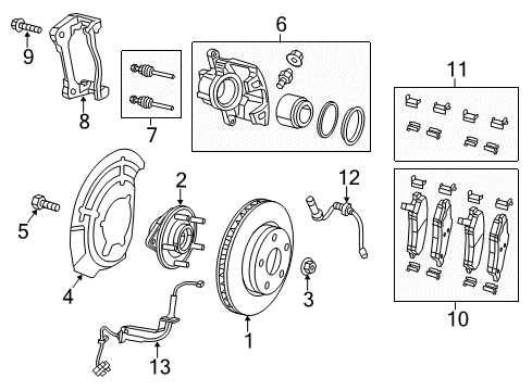 2014 Jeep Cherokee ABS Sensor, Rear Diagram for 4779897AB