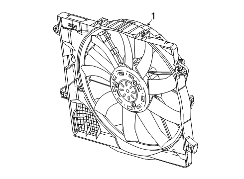 2020 Jeep Gladiator Fan Assembly Diagram for 68592085AA