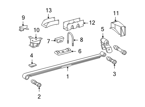 2003 Dodge Sprinter 3500 Front Bracket Diagram for 5118688AA