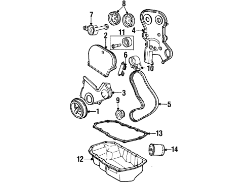 1998 Chrysler Sebring Engine Parts Diagram
