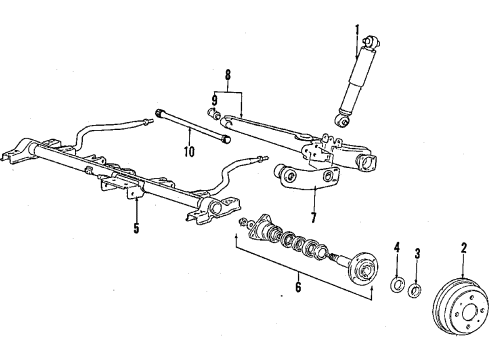 1986 Dodge Colt Rear Suspension Components Diagram