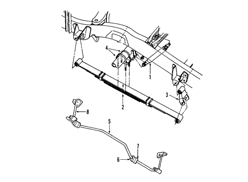 2001 Dodge Dakota Leaf Spring, Rear Diagram for 52106764AB