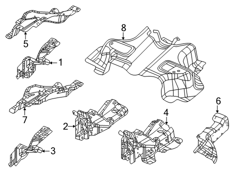 2023 Jeep Grand Cherokee Shield - Floor Pan Diagram for 68598330AA