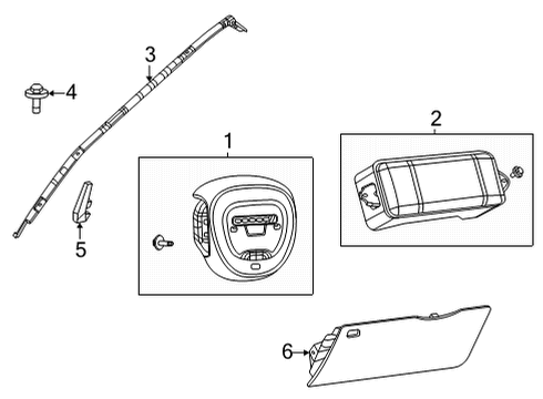 2017 Dodge Durango SDM Module Diagram for 68316737AA