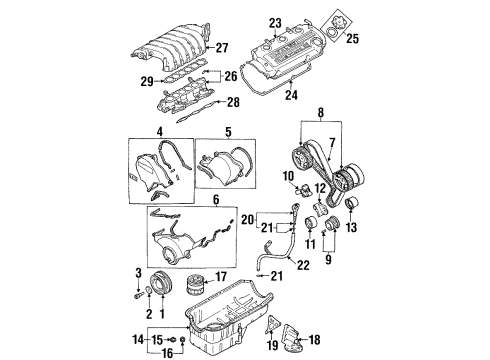 1998 Dodge Stratus Intake Manifold Gasket Diagram for 4667539