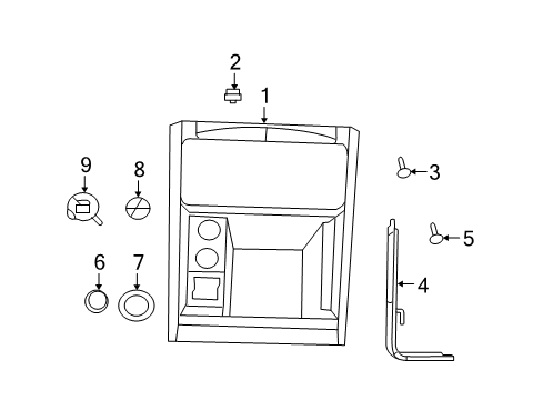 2009 Chrysler Town & Country Cover Plate, Front Lower Diagram for ZS69DK5AA