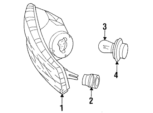 1995 Dodge Intrepid Parking & Side Lamp Diagram for 4778255