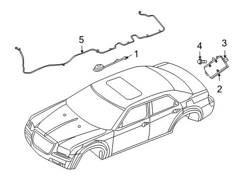 2007 Dodge Charger Antenna Diagram for 5081036AD