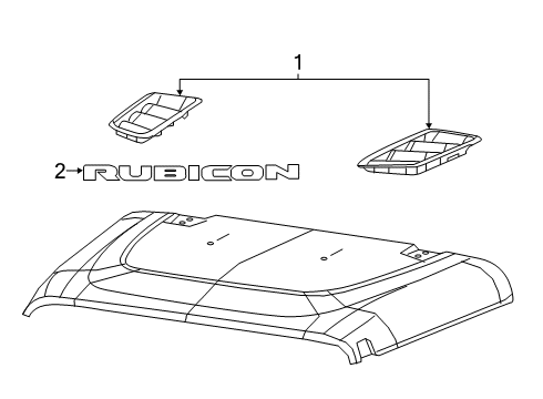 2024 Jeep Gladiator Air Vent, Front Passenger Side Diagram for 68293748AF