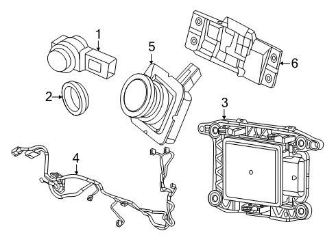 2025 Jeep Compass Electrical Components - Front Bumper Diagram