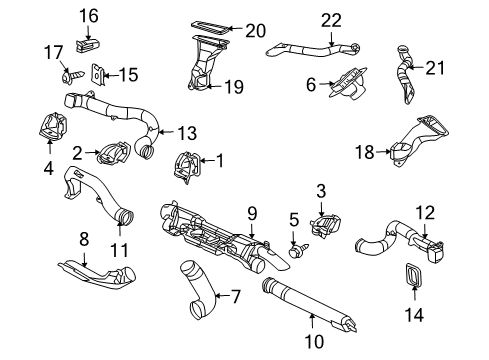 2004 Dodge Sprinter 2500 Front Duct, Passenger Side Diagram for 5124747AA
