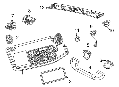 2024 Dodge Charger Daytona Interior Trim - Roof Diagram