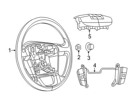 2024 Ram ProMaster 3500 Steering Wheel Diagram for 7EA78LXHAA