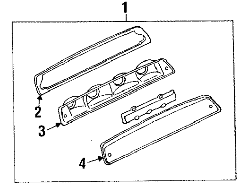 1997 Dodge Ram 2500 High Mount Lamp Diagram for 55077263AB