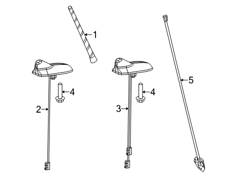 2013 Dodge Dart Antenna Diagram for 5091972AC