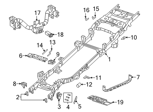 2020 Ram 3500 Frame - Chassis Diagram for 68690829AA