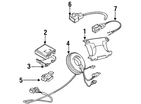 1995 Dodge Stealth Passenger Air Bag Diagram for MR381579