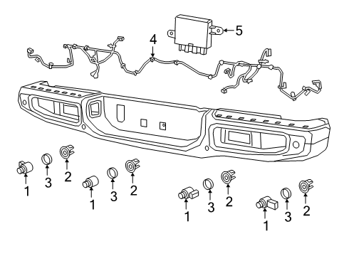 2020 Jeep Gladiator Harness, Rear Diagram for 68349976AC