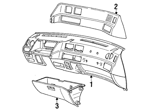 1989 Dodge Colt Instrument Panel Diagram 3 - Thumbnail