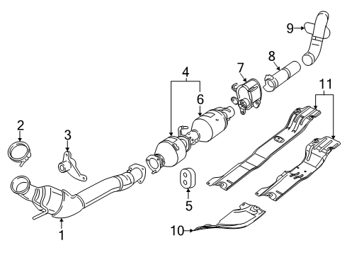2010 Dodge Ram 2500 Exhaust Components Diagram 2 - Thumbnail