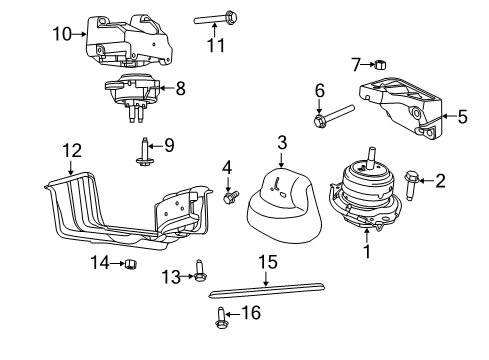 2015 Jeep Grand Cherokee Bracket, Passenger Side Diagram for 68275988AA