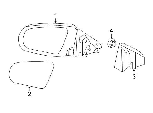 2009 Chrysler Sebring Power Mirror, Driver Side Diagram for 4389949AA