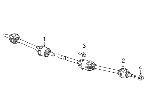 2024 Dodge Charger Daytona Drive Axles - Rear Diagram
