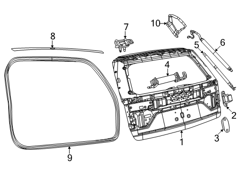 2025 Jeep Grand Cherokee Gate & Hardware Diagram