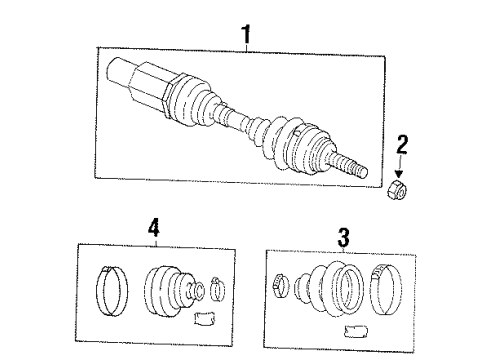 2001 Chrysler LHS Drive Axles - Front Diagram