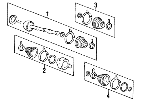 1991 Dodge Colt Axle Shaft - Front Diagram