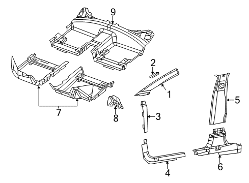2016 Chrysler 200 Rear Carpet Diagram for 1UX43DX9AD