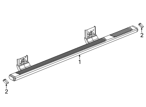2025 Ram 1500 Running Board, Driver Side Diagram for 68312217AC