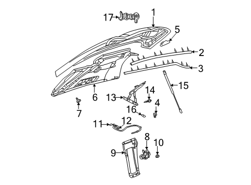 2002 Jeep Liberty Nameplate, Front Diagram for 55156554AE