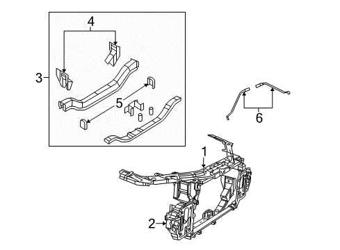 2009 Dodge Avenger Support Brace, Passenger Side Diagram for 68381131AA