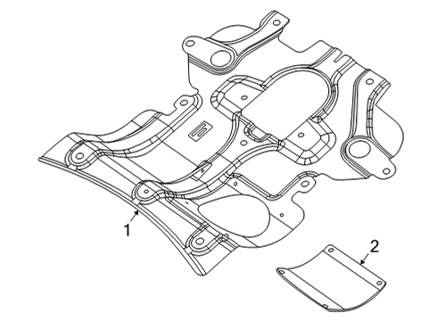 2021 Jeep Grand Cherokee L Access Panel, Front Diagram for 68461827AA