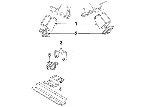 1993 Dodge D250 Mount Diagram for 52019286