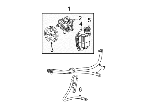 2003 Dodge Ram 1500 P/S Pump & Hoses Diagram 4 - Thumbnail