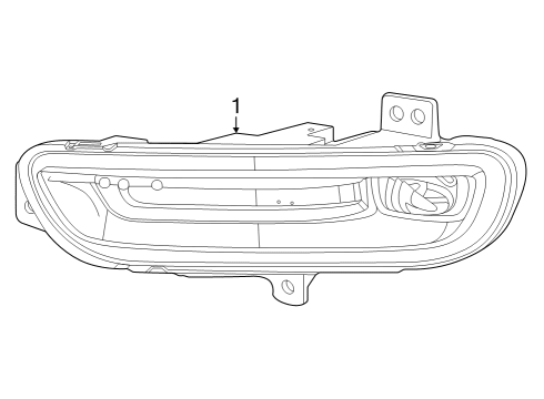 2016 Jeep Grand Cherokee Fog Lamp Assembly, Front Diagram for 68425774AA