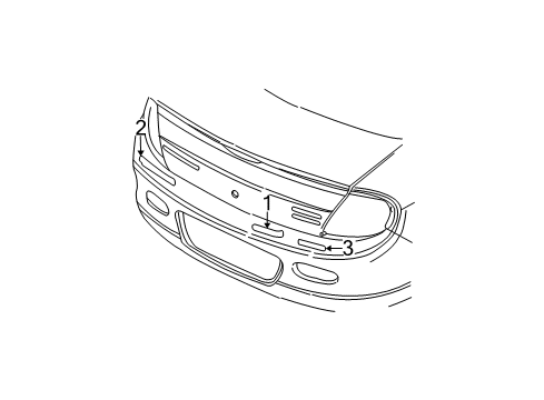 2005 Dodge Neon Nameplate, Rear Diagram for 5303711AA