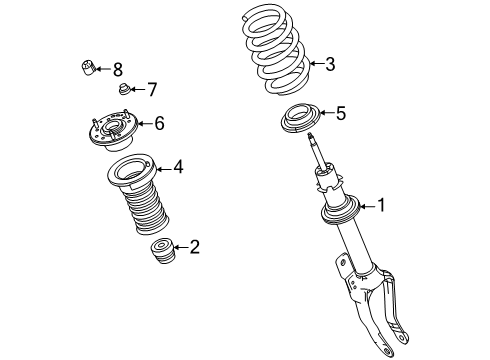 2024 Dodge Charger Daytona Struts & Components - Front Diagram